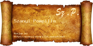 Szanyi Pompilla névjegykártya