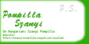 pompilla szanyi business card